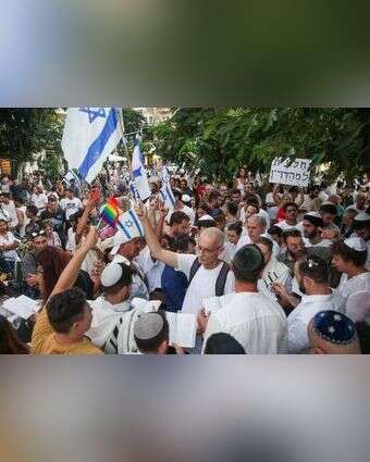תפילת יום כיפור בכיכר דיזנגוף בתל אביב בשנה שעברה | איתי רון, פלאש 90