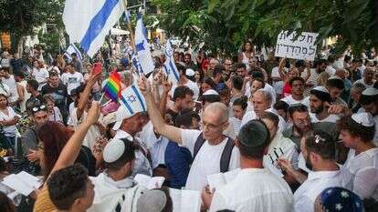 תפילת יום כיפור בכיכר דיזנגוף בתל אביב בשנה שעברה | איתי רון, פלאש 90