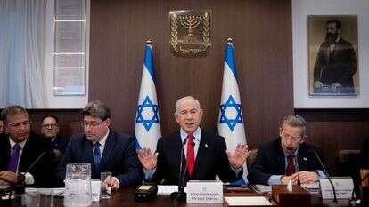 נתניהו בישיבת הממשלה, היום. | חיים גולדברג, פלאש 90