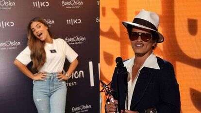 ברונו מארס ונועה קירל. צילומים: Chris Pizzello (AP) ו"כאן דוברות"