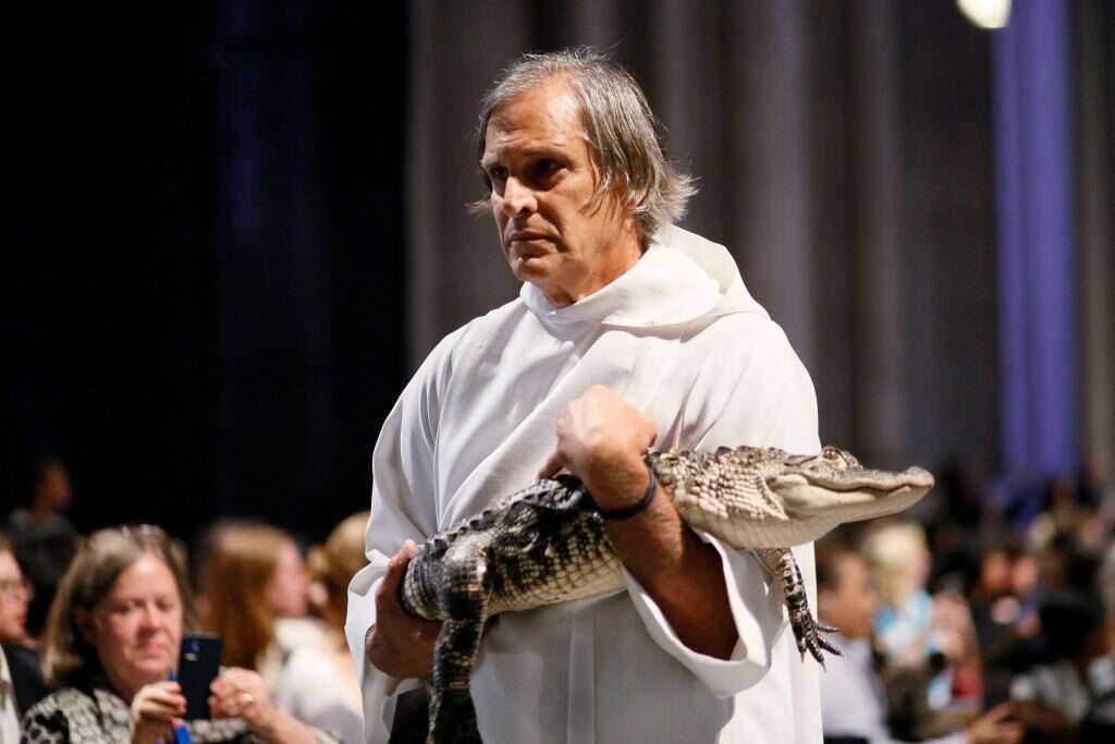 בעלי חיים בקתדרלה בניו יורק. | Leonardo Munoz AFP