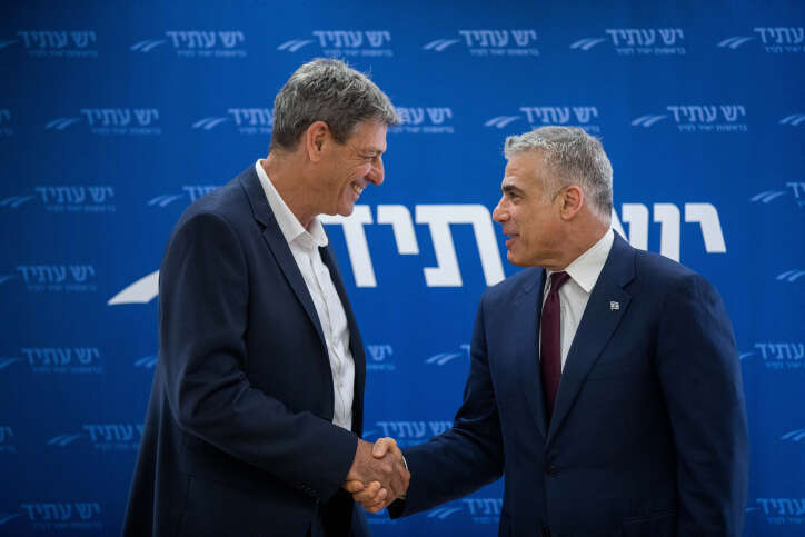 הכריז על התמודדות. רם בן ברק ויאיר לפיד. | יונתן זינדל / פלאש 90