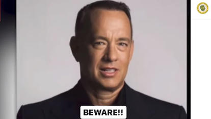 טום הנקס, גרסת הבינה המלאכותית. | מסך מיוטיוב טום הנקס, גרסת הבינה המלאכותית. | מסך מיוטיוב