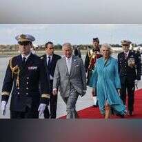 צ'רלס וקמילה בביקורם בצרפת בחודש שעבר. | איי.אף.פי