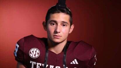 סם סלץ. | Aiden Shertzer/Texas A&amp;M Athletics