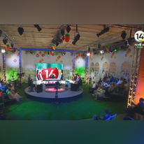 סוכת השידור של ערוץ 14. | מסך מתוך ערוץ 14