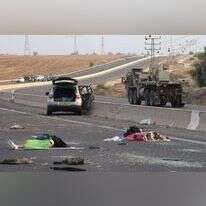 הכניסה לקיבוץ גבים לאחר מתקפת טרור, AFP הכניסה לקיבוץ גבים לאחר מתקפת טרור, AFP