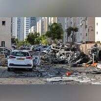 פגיעת רקטות באשקלון. | AFP