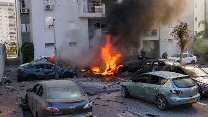 פגיעת רקטה באשקלון, AFP