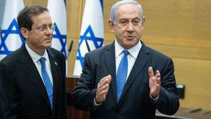 נתניהו והרצוג. | יונתן זינדל, פלאש 90 נתניהו והרצוג. | יונתן זינדל, פלאש 90