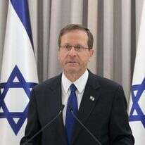 הנשיא הרצוג בנאום לאומה בזמן מבצע "חרבות ברזל". | עמוס בן גרשום, לע״מ