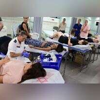 מאות אנשים תורמים דם בבית החולים איכילוב בתל אביב. | תומר נויברג, פלאש 90