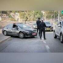 נקודת בדיקה משטרתית בכניסה לירושלים. | נעם ריבקין פנטון/פלאש 90