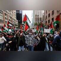 הפגנת תמיכה בחמאס בקנדה. | AFP