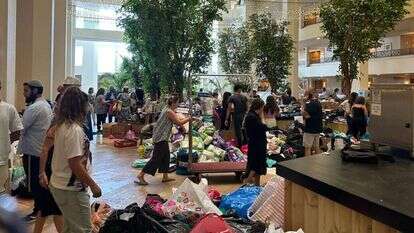 מלון דוד בים המלח, עם הגעת תושבי העוטף ביום שאחרי 7 באוקטובר. | אורלי גולדקלנג