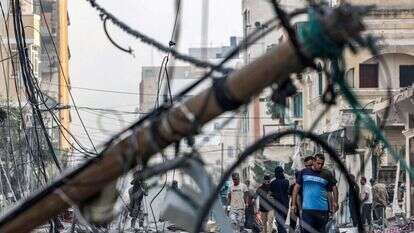 הרס ברצועת עזה אחרי תקיפות חיל האוויר, היום. | AFP