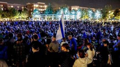אלפים בעצרת תמיכה בישראל באטלנטה. | EPA