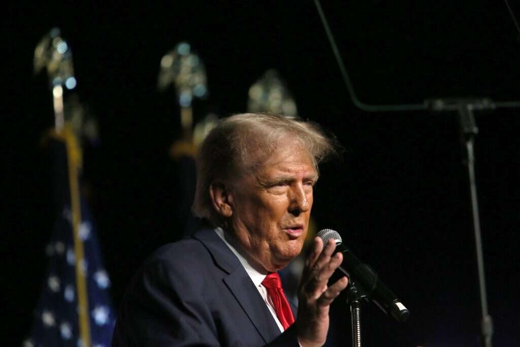 טראמפ בנאומו אמש. | AFP