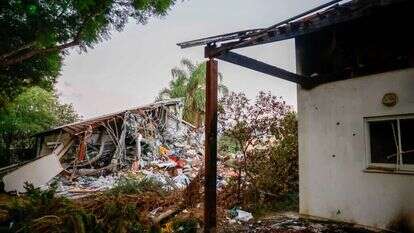 בית בבארי לאחר הטבח. | חיים גולדברג, פלאש 90