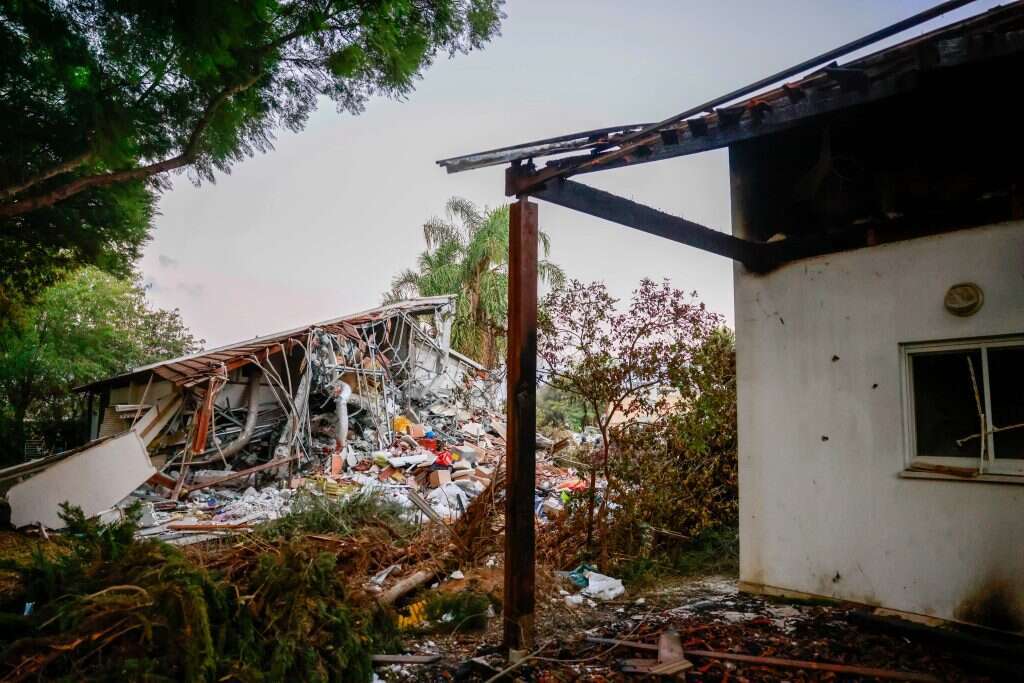 בית בבארי לאחר הטבח. | חיים גולדברג, פלאש 90