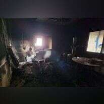 משרדי הרפת בעלומים לאחר השריפה. | סטיבי מרכוס