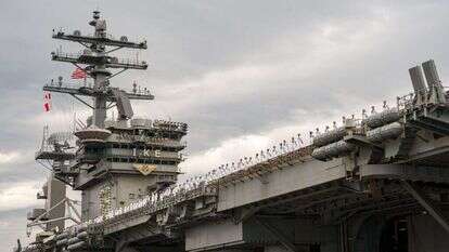 נושאת המטוסים אייזנהאור. | AFP