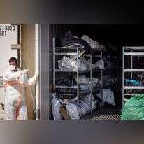 איש זק"א בכניסה למכון הפורנזי במחנה שורה. | נתי שוחט, פלאש 90