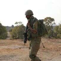 חייל בסיור בגבול רצועת עזה. | EPA