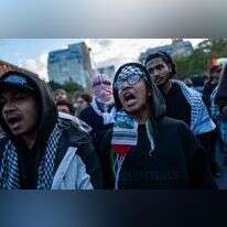 מפגינים נגד ישראל בניו-יורק. | AFP