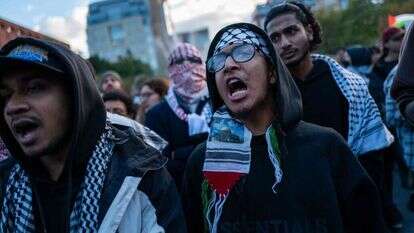 מפגינים נגד ישראל בניו-יורק. | AFP