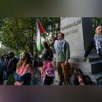 הפגנה של תומכי חמאס בניו-יורק. | AFP