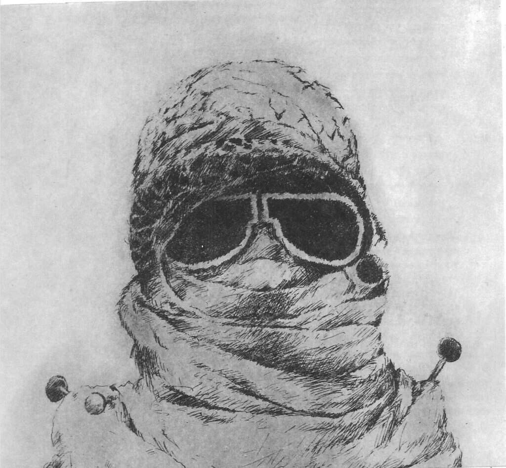 האיור "לוחם", מתוך הספר. איור: יורם רוזוב