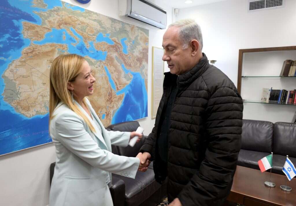 ראש הממשלה בנימין נתניהו נפגש עם ראש ממשלת איטליה גורגה מלוני, בקריה בתל אביב. | אבי אוחיון לע"מ