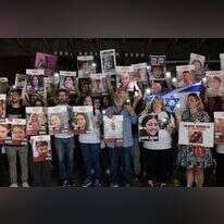 עצרת שקיימו משפחות החטופים. | תומר נויברג, פלאש 90