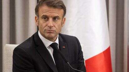 נשיא צרפת עמנואל מקרון במשכן הנשיא בירושלים. | אורן בן חקון - POOL