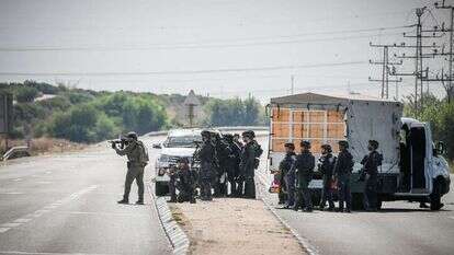 כוחות ביטחון בקרב מול מחבלי החמאס. | ג'מאל עווד, פלאש 90