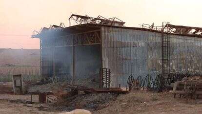 אסם מפויח בקיבוץ עלומים, | AFP אסם מפויח בקיבוץ עלומים, | AFP