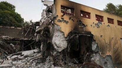 בית בקיבוץ בארי. | AFP בית בקיבוץ בארי. | AFP