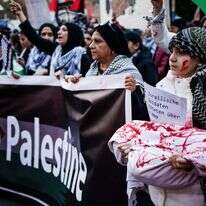 הפגנה פרו-פלסטינית בגרמניה, 28 באוקטובר. | אי.פי.איי/קלמנס בילן