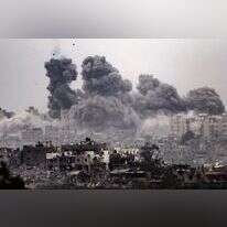 רצועת עזה לאחר תקיפות חיל האוויר. | AFP רצועת עזה לאחר תקיפות חיל האוויר. | AFP