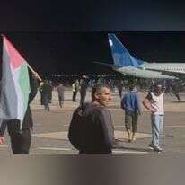 ההתפרעות האנטישמית בנמל התעופה בדגסטן. | AFP