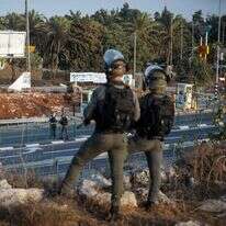 חיילים בצומת עפרה שבבנימין. | פלאש 90