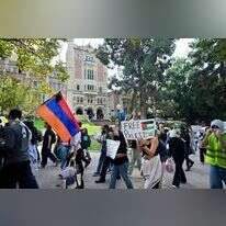 סטודנטים בקליפורניה בהפגנת תמיכה בפלסטינים | איי. אף. פי