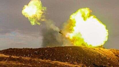 ירי ארטילרי של צה"ל ללבנון. | אייל מרגולין, פלאש 90