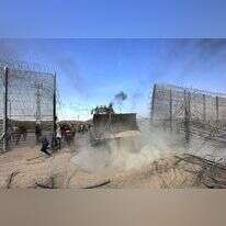 פריצת הגדר בשמחת תורה. | גטי אימג'ס