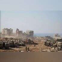 כוחות אוגדה 36 על חוף הים בעזה. | דו"צ