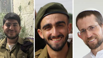 אוריה מש, נריה אהרון נגרי ובועז מנשה יוגב ז"ל. צילומים: דובר צה"ל