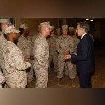 מזכיר המדינה האמריקני אנתוני בלינקן מבקר בבסיס מרינס בעיראק. | AFP מזכיר המדינה האמריקני אנתוני בלינקן מבקר בבסיס מרינס בעיראק. | AFP