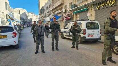 כוחות המשטרה בסריקות לאחר פיגוע הדקירה במזרח ירושלים. | דוברות המשטרה