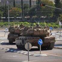 טנקים בצפון בדרכם לגבול לבנון. | אייל מרגולין/פלאש 90